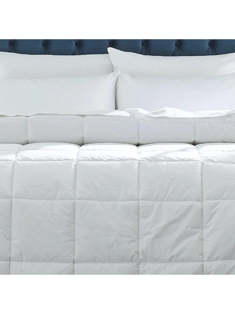 Oversized Down Alternative Comforter - Diamond Quilted, Pearl White, Twin/Twin